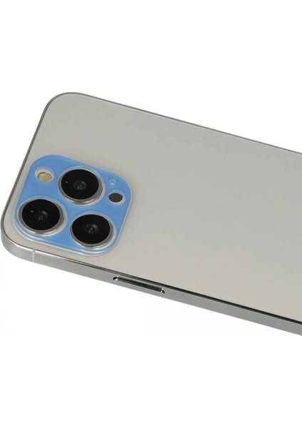 Bfs iPhone 13 Pro Max Rainbow Kamera Lens Koruma Cam - Mavi