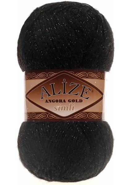 Angora Gold Simli El Örgü Ipi – Parlak Simli, Yumuşak ve Ince Doku (100G / 550M) -60