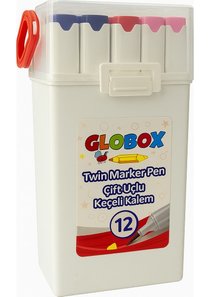 Twin Marker Çift Uçlu Keçeli Kalem Seti 12'li