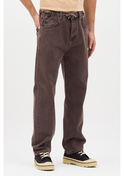 Reax 896 Beli Lastikli Ipli Baggy Bol Kesim Kot Pantolon