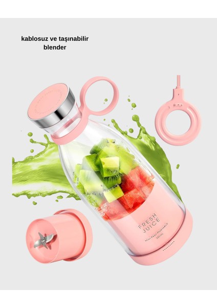 Şarjlı Portatif Blender – Gıda Sınıfı Malzeme 10 Kullanımlık Pil Mini Boy ve Hafif Tasarı indirimleri