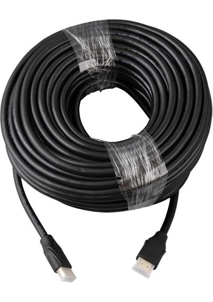 G-507K Plastik Düz Siyah 25 Metre Gold Poşetli HDMI Kablo fiyatları