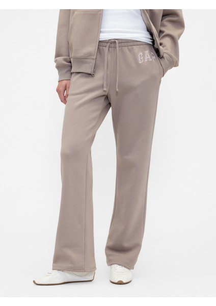 Kadın Açık Kahverengi Gap Logo Bootcut Fleece Eşofman Altı fırsatları