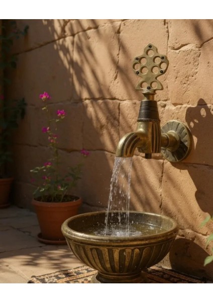 Kurna Muslukları Seti Eskitme Gold Kurna Seti 2 Adet Antik Gold Musluk 1 Adet Ağır Hamam Tası fırsatları