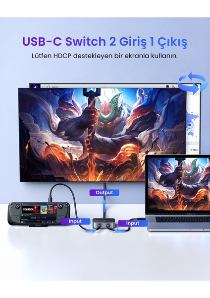 2-In-1 Çift Yönlü 4K@60Hz HDMI Switch, 55451 fiyatları