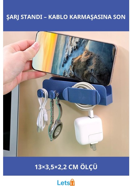 Çok Amaçlı Kendinden Yapışkanlı Duvar Tipi Telefon Şarj Standı
