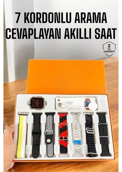 Akıllı Saat 7 Kordonlu Bildirim Görebilen Metal Kordon Gps Özelliği fiyatları