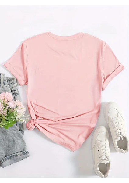 Kurdele Baskı Detaylı Kadın Oversize T-Shirt fırsatları