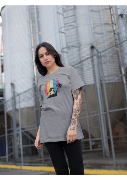 Kadın Summer Baskılı Oversize T-Shirt modelleri