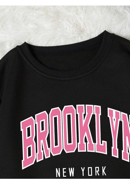 Brooklyn Baskılı Oversize Sweatshirt fiyatları