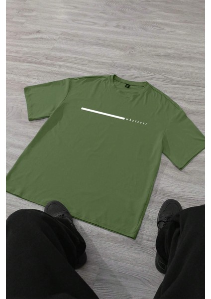 What Ever Baskılı Oversize T-Shirt