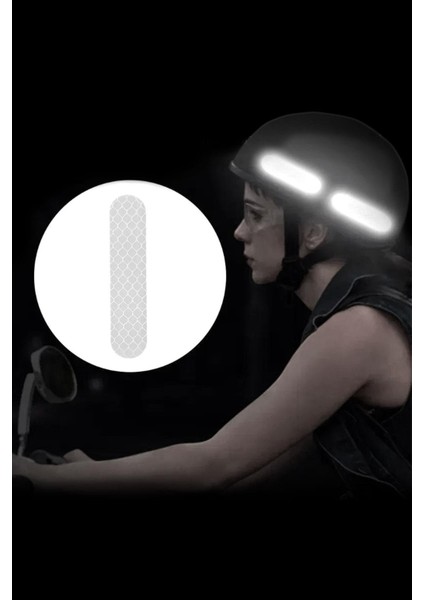 10 Adet Beyaz Reflektörlü Yapışkan Sticker modelleri