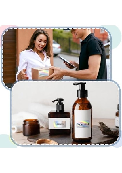 Termal Yazıcı Etiketleri, 500 Adet Holografik Gümüş Termal Barkod Etiket Kağıdı, Parlak Termal Yazıcı Etiketi, Ofisler, Süpermarketler ve Dıy Logo Tasarımı Için Termal Etiketler fiyatları