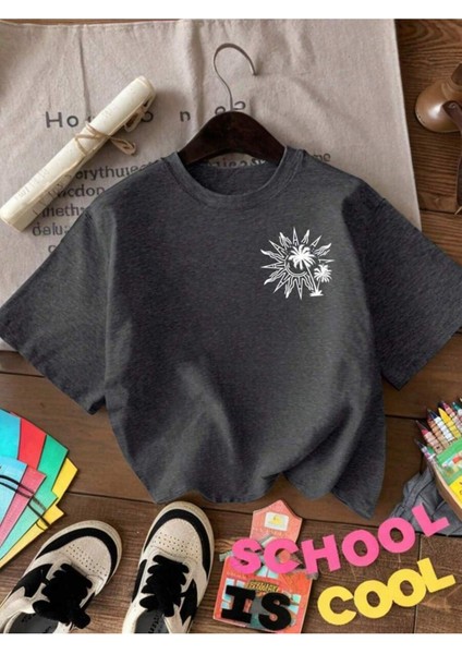 Kadın/erkek Sunsets Baskılı Oversize Pamuklu T-Shirt Tişört fiyatları