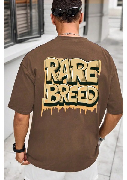 Rare Breed Sırt Baskı Detaylı Erkek Oversize T-Shirt