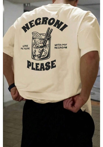Negroni Sırt Baskılı Oversize T-Shirt