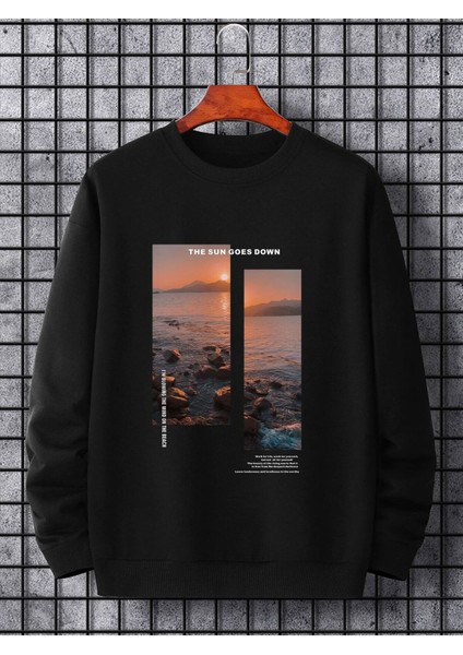 Manzara Siyah Sweatshirt fiyatları