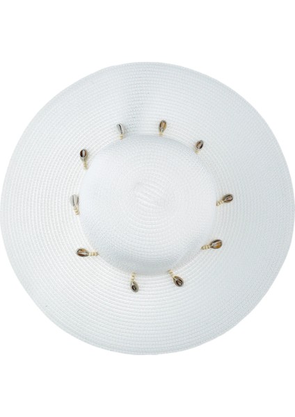 Sheforshe Deniz Kabuklu Beyaz Hasır Şapka fiyatları