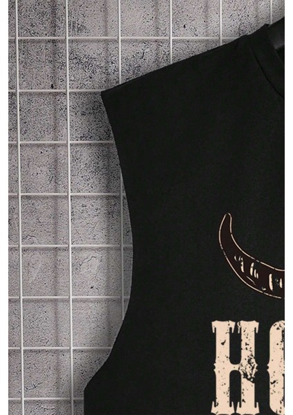 Hody Baskılı Oversize Kolsuz T-Shirt fiyatları