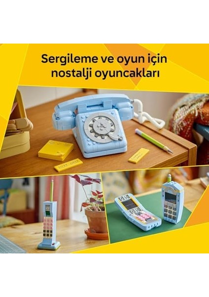Creator 3'ü 1 Arada Retro Telefon 31174 - 8 Yaş ve Üzeri Çocuklar Için 1980'LER Veya 2000'LER Modeli Olarak Inşa Edilebilen Nostaljik Oyuncak Yapım Seti, Eğlenceli Hediye Fikri (383 Parça)