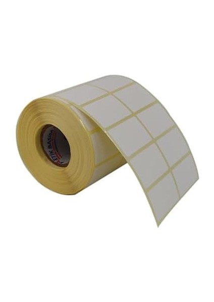 Hazır Al Hızlı Al Kuşe Etiket 50MM x 30MM Ruloda 3000 Adet Yan Yana 2 Li 40MM Çapında Barkod Yazıcı Etiketi