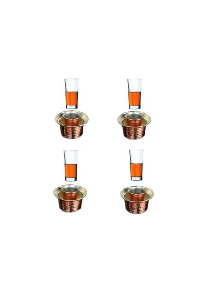 Bardak ve Bakır Ehlikeyif Seti 8 Parça 869E3455793028625