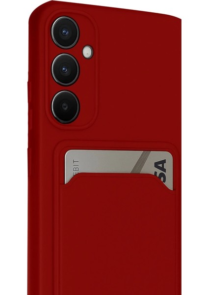 Buğz Samsung Galaxy S24 Fe Kılıf Kelvin Kartvizitli Silikon - Kırmızı modelleri