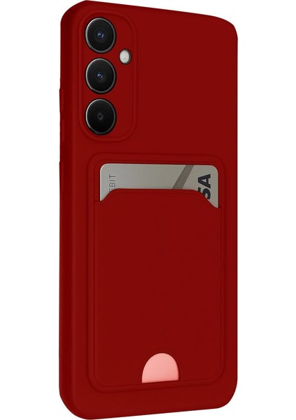 Buğz Samsung Galaxy S24 Fe Kılıf Kelvin Kartvizitli Silikon - Kırmızı fırsatları