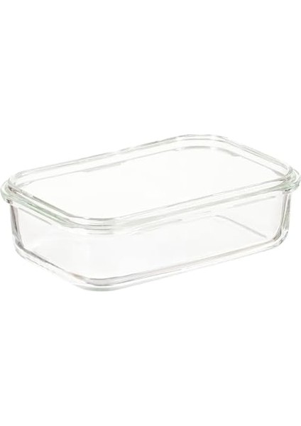 Dikdörtgen Cam Saklama Kabı, 400 ml 3lü Paket