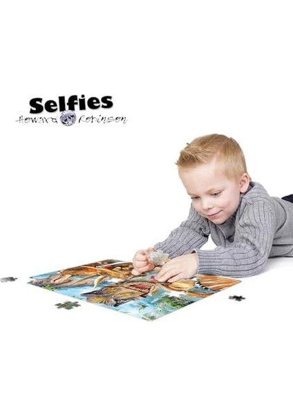 3D - Dinozor Selfie - 150 Parça Puzzle