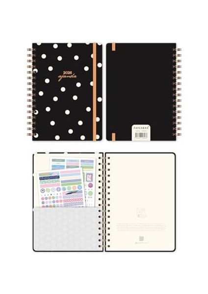 2026 A5 Spiralli Haftalık Ajanda 12 Aylık - Puantiye fiyatları