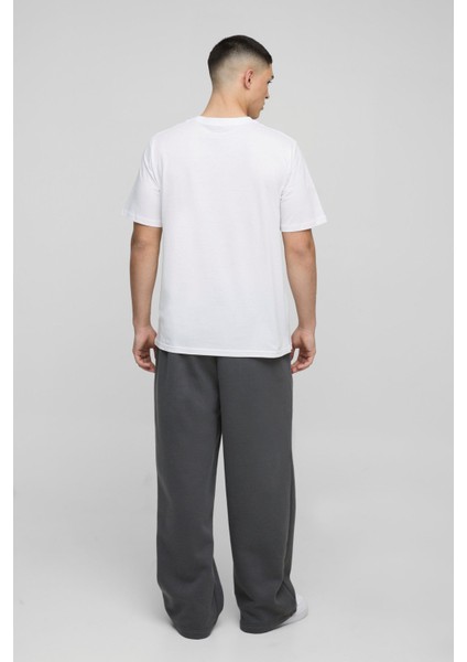 Oversize Erkek Sol Göğüs Kalp Baskılı Detaylı T-Shirt modelleri