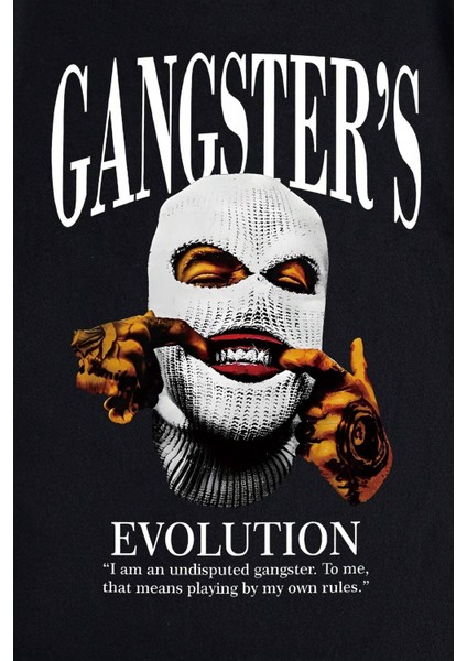 Erkek Siyah Şort-Tshirt Takım Gangster Sırt ve Ön Baskılı indirimleri