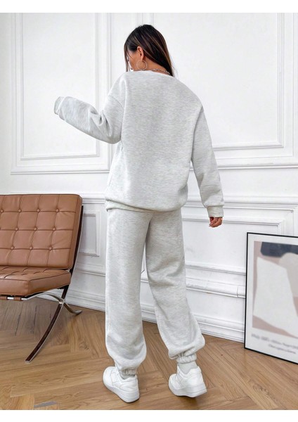 Sierra Nevada Baskılı Oversize Bisiklet Yaka Kadın Eşofman Takımı fiyatları