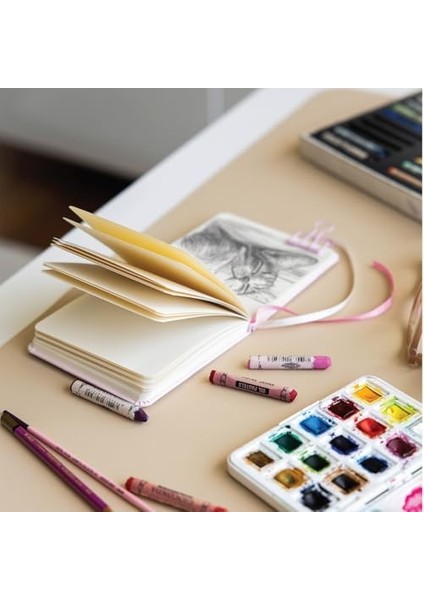 12X12 cm Sert Kapak 80 Yaprak 140 Gr. Eskiz Defteri - Book - Lila