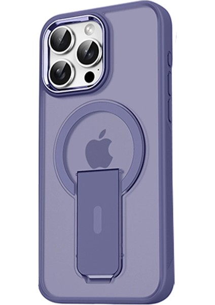 Buğz Newface Iphone 14 Pro Tork Magsafe Standlı Kapak - Derin Mor