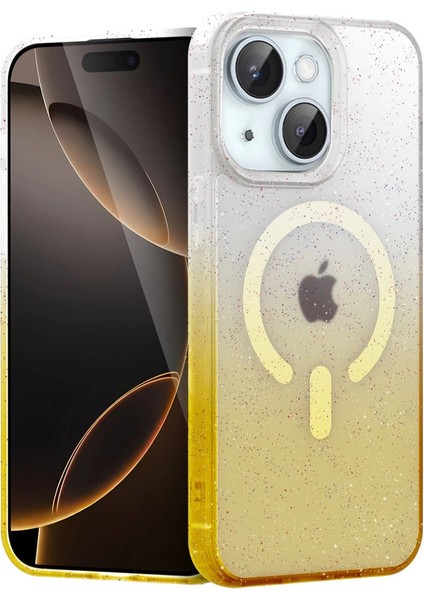 Buğz Apple Iphone 15 Plus Pummel Shiny Magsafe Kapak - Gold