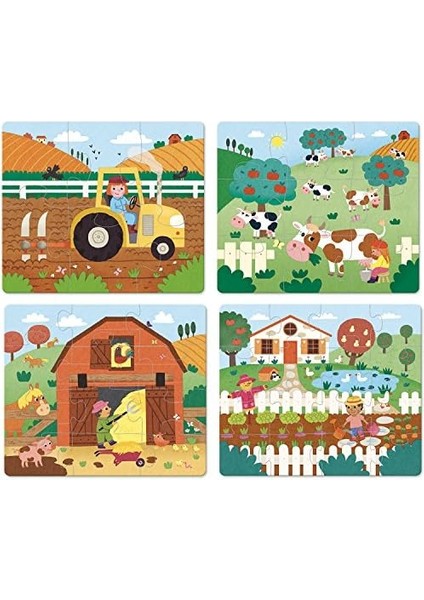 Vilac Evolutive Puzzle Çiftlik Evrimsel Puzzle, 4 Farklı Tasarım fiyatları