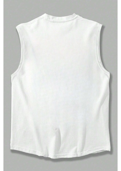 Boston Baskılı Erkek Oversize Kolsuz T-Shirt fiyatları