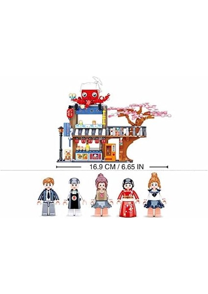 Happy Sakura Market Yapım Seti, 548 Parça modelleri