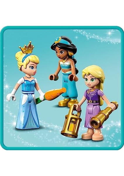 │ Prensesin Büyülü Yolculuğu 43216-6 Yaş Üzeri Için Rapunzel, Yasemin ve Sindirella Minifigürü Içeren Eğlenceli Oyunlar Sunan Yaratıcı Oyuncak Yapım Seti (320 Parça)