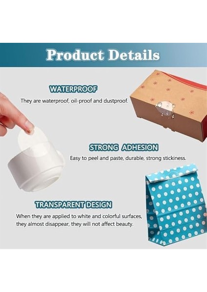 Güvenlik Gözlükleri Koruma, 2000 Adet Şeffaf Yuvarlak Etiket, Perakende Paket Şeffaf Mühür Etiketleri, Kendinden Yapışkanlı Etiketler, Zarf, Kutu ve Hediye Paketleme Için fiyatları