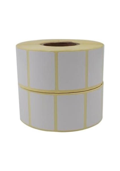 Hazır Al Hızlı Al Kuşe Etiket 40MM x 30MM Ruloda 1500X2 Adet 2 Rulo 40MM Çapında Baskısız Barkod Yazıcı Etiketi