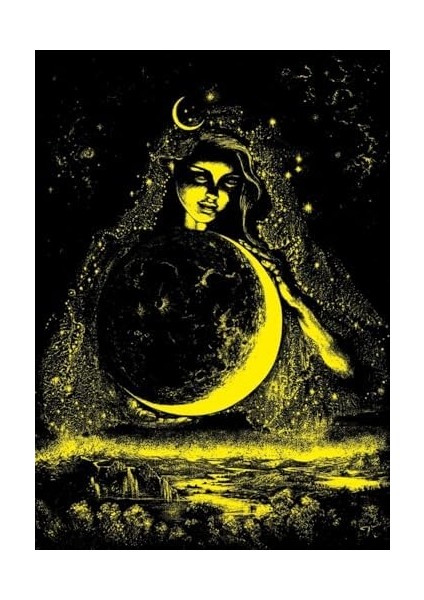 Ay Tanrıçası 1000 Parça Neon Puzzle modelleri