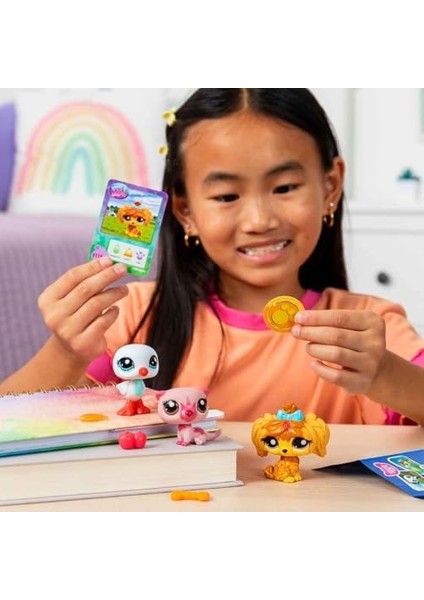 Littlest Pet Minişler 3 Lü Figür Seti S2 - Su Samuru - Martı - Köpek modelleri