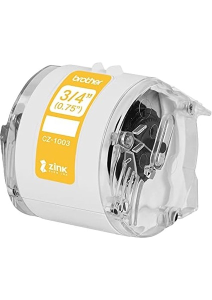 Orijinal CZ-1003 Sürekli Uzunluk ¾" (1,9 Cm) 19 mm Genişlik x 5 M (5 M) Sıfır Mürekkep Teknolojisine Sahip Uzun Etiket Rulosu, CZ1003