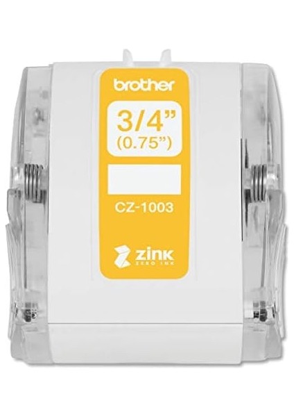 Orijinal CZ-1003 Sürekli Uzunluk ¾" (1,9 Cm) 19 mm Genişlik x 5 M (5 M) Sıfır Mürekkep Teknolojisine Sahip Uzun Etiket Rulosu, CZ1003 modelleri