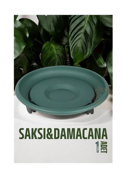 Turk Tekerlekli Saksı Altığı 37 cm Yeşil