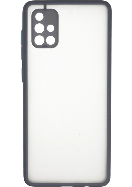 Buğz Samsung Galaxy A71 Kılıf Montreal Silikon Kapak - Gri