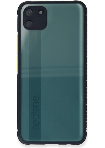 Buğz Realme C11 Kılıf Miami Şeffaf Silikon - Lacivert fiyatları